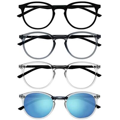 Opulize - Met RRRS60-17CC - Black - +1.00 - Reading Glasses Opulize - Met RRRS60-17CC - Black - +1.00 - Reading Glasses