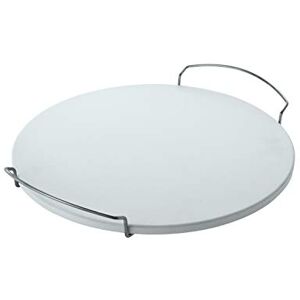 RÖSLE Plato de piedra redondo de alta calidad hecho de arcilla refractaria para preparar pizza, tarta flambeada, pan, etc., en la barbacoa o en el horno, asas de acero cromado, 41 cm RÖSLE Plato de piedra redondo de alta calidad hecho de arcilla refractaria para preparar pizza, tarta flambeada, pan, etc., en la barbacoa o en el horno, asas de acero cromado, 41 cm