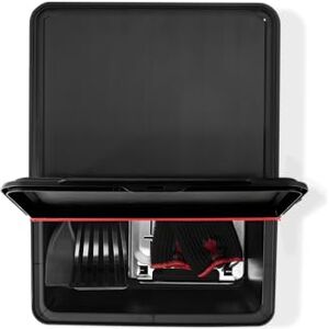 Weber Works Caja de almacenamiento para exteriores, para Serie SLATE, con tapa plegable, resistente a la intemperie, para guardar utensilios de barbacoa Negro () Weber Works Caja de almacenamiento para exteriores, para Serie SLATE, con tapa plegable, resistente a la intemperie, para guardar utensilios de barbacoa Negro ()