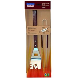 Tramontina CHURRASCO Utensilios para barbacoa, mango de madera FSC, acero inoxidable (2 unidades) Tramontina CHURRASCO Utensilios para barbacoa, mango de madera FSC, acero inoxidable (2 unidades)