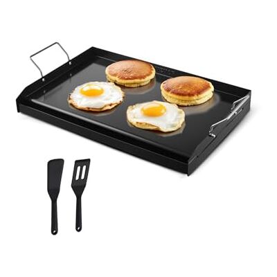 VEVOR Parrilla de Acero al Carbono Universal Rectangular 605 x 360 mm con Superficie Plana Espaciosa, Plancha de Gas para Barbacoa, Teppanyaki, Utensilios de Cocina Familiares Portátiles con Asa VEVOR Parrilla de Acero al Carbono Universal Rectangular 605 x 360 mm con Superficie Plana Espaciosa, Plancha de Gas para Barbacoa, Teppanyaki, Utensilios de Cocina Familiares Portátiles con Asa