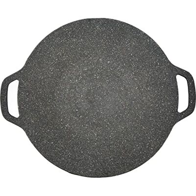 Srdh Sartén Barbacoa Coreana, 6 Capas de Material Antiadherente, Plancha Barbacoa Redonda con Doble asa, sartén Barbacoa Coreana para inducción, Cocina de Gas, Cocina eléctrica (38cm) Srdh Sartén Barbacoa Coreana, 6 Capas de Material Antiadherente, Plancha Barbacoa Redonda con Doble asa, sartén Barbacoa Coreana para inducción, Cocina de Gas, Cocina eléctrica (38cm)