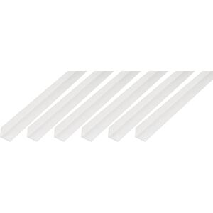 Alberts Perfil angular, plástico, blanco, 1000 x 30 x 30 mm, juego de 6 unidades Alberts Perfil angular, plástico, blanco, 1000 x 30 x 30 mm, juego de 6 unidades