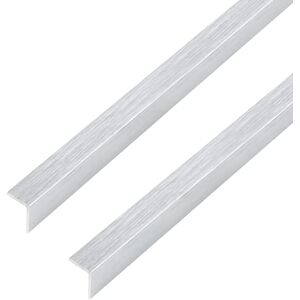 Alberts GAH- 489069 Perfil angular autoadhesivo, aluminio, diseño de acero inoxidable, claro, 1000 x 30 x 30 mm, 2 unidades Alberts GAH- 489069 Perfil angular autoadhesivo, aluminio, diseño de acero inoxidable, claro, 1000 x 30 x 30 mm, 2 unidades