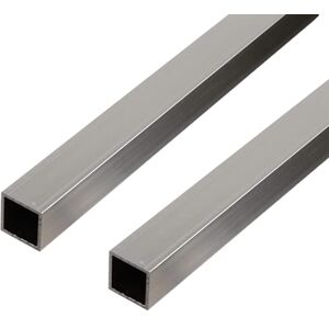 Alberts GAH- Tubo cuadrado 470128, aluminio, natural, 1000 x 40 x 40 mm, 2 unidades Alberts GAH- Tubo cuadrado 470128, aluminio, natural, 1000 x 40 x 40 mm, 2 unidades