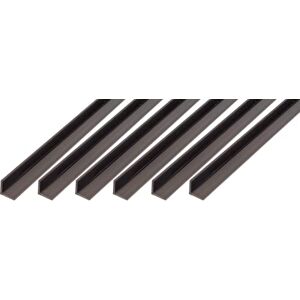 Alberts GAH- 485078 Perfil angular de plástico (1000 x 30 x 30 mm, 6 unidades), color negro Alberts GAH- 485078 Perfil angular de plástico (1000 x 30 x 30 mm, 6 unidades), color negro