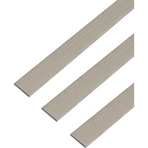 Alberts GAH- 488680 Barra plana autoadhesiva en aluminio de calidad premium en diseño de acero inoxidable, longitud 1 m, ancho 25 mm, juego de 3 Alberts GAH- 488680 Barra plana autoadhesiva en aluminio de calidad premium en diseño de acero inoxidable, longitud 1 m, ancho 25 mm, juego de 3