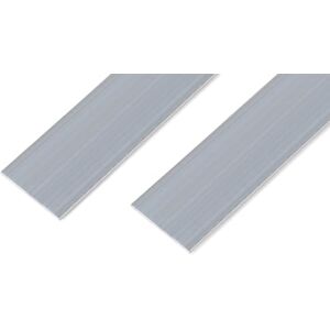 Alberts GAH- 492458 Perfil BA plano en aluminio de calidad premium, longitud de 1 m, ancho de 60 mm, juego de 2 Alberts GAH- 492458 Perfil BA plano en aluminio de calidad premium, longitud de 1 m, ancho de 60 mm, juego de 2