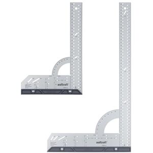 wolfcraft Juego de escuadras universales -2 escuadras para medir, realizar marcas, dibujar y hacer cortes guiados wolfcraft Juego de escuadras universales -2 escuadras para medir, realizar marcas, dibujar y hacer cortes guiados