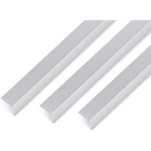 Alberts GAH- 489236 Perfil angular autoadhesivo, aluminio, esférico, plateado, 1000 x 15 x 15 mm, juego de 3 Alberts GAH- 489236 Perfil angular autoadhesivo, aluminio, esférico, plateado, 1000 x 15 x 15 mm, juego de 3