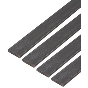 Alberts GAH- 432584 Barra plana de acero de calidad prémium laminado en caliente, longitud 1 m, ancho 15 mm, juego de 4 Alberts GAH- 432584 Barra plana de acero de calidad prémium laminado en caliente, longitud 1 m, ancho 15 mm, juego de 4