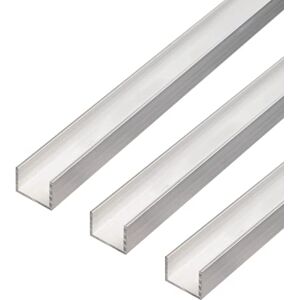 Alberts GAH- Perfil en U 488130, aluminio, natural, 1000 x 30 x 20 mm, juego de 3 Alberts GAH- Perfil en U 488130, aluminio, natural, 1000 x 30 x 20 mm, juego de 3