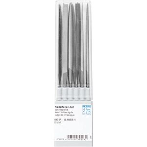PFERD Juego de 12 Limas de Aguja de Diferentes Formas, Longitud 160 millimeters, Corte Suizo 1, en Caja de Plástico Nfb 2493 C1 160 millimeters PFERD Juego de 12 Limas de Aguja de Diferentes Formas, Longitud 160 millimeters, Corte Suizo 1, en Caja de Plástico Nfb 2493 C1 160 millimeters