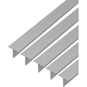 Alberts GAH- 472108 Perfil en T de aluminio, 1000 x 20 x 20 mm, natural 5 unidades Alberts GAH- 472108 Perfil en T de aluminio, 1000 x 20 x 20 mm, natural 5 unidades