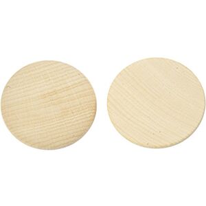Creativ Botones de madera, D: 50 mm, grosor 10 mm, porcelana china, 50 unidades Creativ Botones de madera, D: 50 mm, grosor 10 mm, porcelana china, 50 unidades