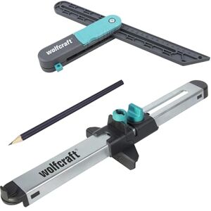 wolfcraft Juego de proyecto "Transferencia de ángulos y ajuste de laminado" I 0 I 2 prácticos asistentes para la instalación precisa de vinilo y laminado wolfcraft Juego de proyecto "Transferencia de ángulos y ajuste de laminado" I 0 I 2 prácticos asistentes para la instalación precisa de vinilo y laminado