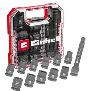 Einhell Accessories Juego de llaves de impacto originales Einhell de 12 piezas (acero CrMo, tamaños de 10-21 mm, extensión de 125 mm, L-CASE con incrustaciones de EVA, compatible con trinquetes de 1,27 cm y llaves de Einhell Accessories Juego de llaves de impacto originales Einhell de 12 piezas (acero CrMo, tamaños de 10-21 mm, extensión de 125 mm, L-CASE con incrustaciones de EVA, compatible con trinquetes de 1,27 cm y llaves de