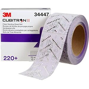 3M Cubitron Hookit Abrasive Sheet Roll, , Multi-Hole, 70 mm x 12 m, 220+ Grade, Automotive Sanding Roll Sandpaper for Coating Removal, Body Repair, Auto Sanding 3M Cubitron Hookit Abrasive Sheet Roll, , Multi-Hole, 70 mm x 12 m, 220+ Grade, Automotive Sanding Roll Sandpaper for Coating Removal, Body Repair, Auto Sanding