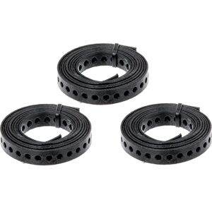 Alberts Cinta perforada con o sin caja de desenrollar revestimiento de plástico negro ancho 17 mm longitud 1,5 m juego de 3 Alberts Cinta perforada con o sin caja de desenrollar revestimiento de plástico negro ancho 17 mm longitud 1,5 m juego de 3