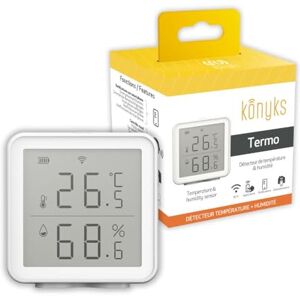 Konyks Termo Termómetro-Higrómetro Wi-Fi compatible Alexa, Google Home,Tuya, programa tareas en segùn que temperaturas Konyks Termo Termómetro-Higrómetro Wi-Fi compatible Alexa, Google Home,Tuya, programa tareas en segùn que temperaturas