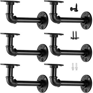 Janyang Soportes de Estantería Industriales de Tubo Negros - Respaldo para Tablas de 7-14 Pulgadas Janyang Soportes de Estantería Industriales de Tubo Negros - Respaldo para Tablas de 7-14 Pulgadas