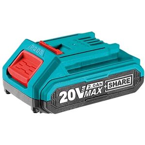 TOTAL Batería de Litio P20S 20 V y 2 Ah Con Indicador de Nivel de Carga Repuesto Compatible con Todas las Herramientas TOOLS a Batería de la Gama P20S TOTAL Batería de Litio P20S 20 V y 2 Ah Con Indicador de Nivel de Carga Repuesto Compatible con Todas las Herramientas TOOLS a Batería de la Gama P20S