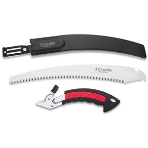 3 Claveles 3Claveles  Serrucho de corte por tracción (con funda, hoja curva de 30 cm) 3 Claveles 3Claveles  Serrucho de corte por tracción (con funda, hoja curva de 30 cm)