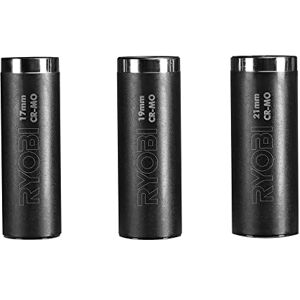 RYOBI-Blister de 3 vasos 1/2'' impacto especial automóviles : 17 mm / 19 mm / 21 mm