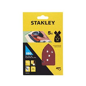 Stanley 5 Hojas de lija Grano 180