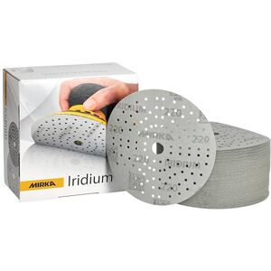 Mirka Iridium papel de lija Premium Ø 150mm cierre adhesivo 121-agujero, grano 220, 100 piezas/Para lijar laca, masilla, imprimación, madera, acero, materiales minerales, plásticos Mirka Iridium papel de lija Premium Ø 150mm cierre adhesivo 121-agujero, grano 220, 100 piezas/Para lijar laca, masilla, imprimación, madera, acero, materiales minerales, plásticos