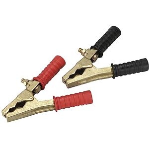 Alyco 2 Pinzas de Batería de Coche y Moto en Bronce 16x10 cm Soportan 800 A para Arranque y Carga Profesional, Mangos Aislados de PVC, Compatibles con Cables de 25-35 mm2 Alyco 2 Pinzas de Batería de Coche y Moto en Bronce 16x10 cm Soportan 800 A para Arranque y Carga Profesional, Mangos Aislados de PVC, Compatibles con Cables de 25-35 mm2