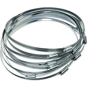 ECLIPSE Professional Tools W1 Bolsa de 10 abrazaderas de acero galvanizado de tornillo sinfín de 240-280mm (9 ⅞" 11") ECLIPSE Professional Tools W1 Bolsa de 10 abrazaderas de acero galvanizado de tornillo sinfín de 240-280mm (9 ⅞" 11")
