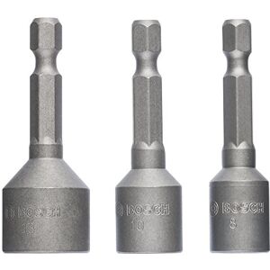 Bosch Profesional 2 608 551 078 - Paquete de 3 llaves vaso 50 mm; 8, 10, 13 mm (pack 3)