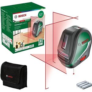 Bosch Láser de líneas cruzadas UniversalLevel 3 (3 líneas láser incl. línea vertical a 90° para línea cruzada adicional en el techo y punto de plomada en el suelo, en caja de cartón) Bosch Láser de líneas cruzadas UniversalLevel 3 (3 líneas láser incl. línea vertical a 90° para línea cruzada adicional en el techo y punto de plomada en el suelo, en caja de cartón)