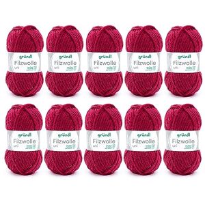 Lana Gründl - Lana de fieltro natural - 100g, Multicolor Lana Gründl - Lana de fieltro natural - 100g, Multicolor