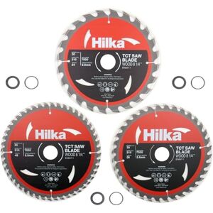 Hilka Hojas de sierra TCT de 3 piezas de 210 mm Hilka Hojas de sierra TCT de 3 piezas de 210 mm