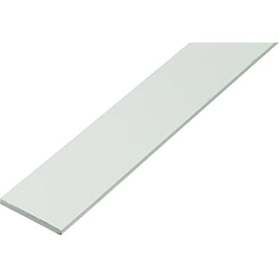 Alberts GAH- Barra plana de plástico 479428, color blanco, 1000 x 30 x 3 mm, juego de 9 Alberts GAH- Barra plana de plástico 479428, color blanco, 1000 x 30 x 3 mm, juego de 9