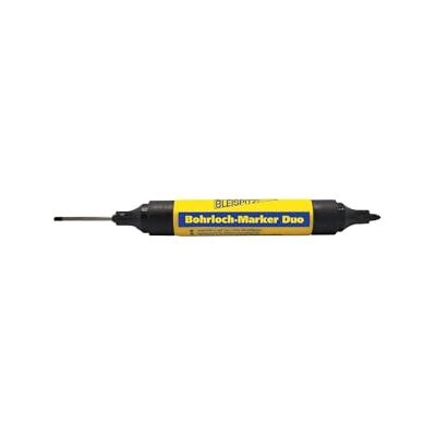 Bleispitz Rotulador doble para taladro (5 unidades, negro, 2 en 1 con punta de agujero de acero inoxidable de 25 mm y punta redonda de 1,5 a 3 mm, tinta de bajo olor para madera, metal, plástico Bleispitz Rotulador doble para taladro (5 unidades, negro, 2 en 1 con punta de agujero de acero inoxidable de 25 mm y punta redonda de 1,5 a 3 mm, tinta de bajo olor para madera, metal, plástico