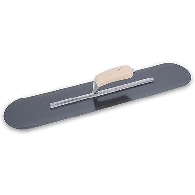 Marshalltown Llana para piscinas con mango curvo de madera, de acero azul, llana para suelo y hormigón, dimensiones: 559x127 mm Marshalltown Llana para piscinas con mango curvo de madera, de acero azul, llana para suelo y hormigón, dimensiones: 559x127 mm