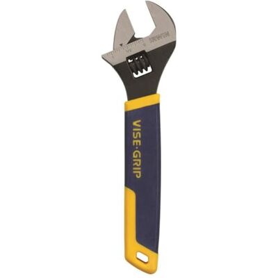 IRWIN Vise-Grip Llave de media luna ajustable, 8 pulgadas (), azul/amarillo IRWIN Vise-Grip Llave de media luna ajustable, 8 pulgadas (), azul/amarillo