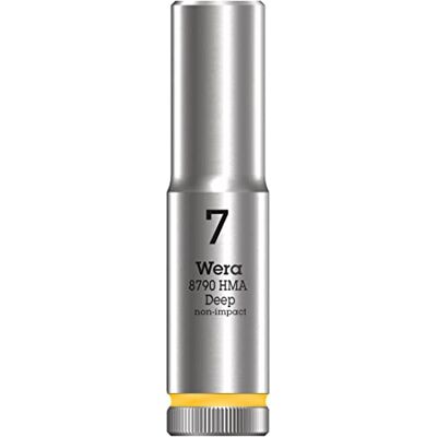 Wera 8790 HMA Deep Llave de vaso larga con arrastre de 1/4", 7.0 mm Wera 8790 HMA Deep Llave de vaso larga con arrastre de 1/4", 7.0 mm