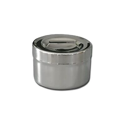 GIMA 130 Tarro de acero inoxidable con tapa (0,5 L, 106 x 66 mm) GIMA 130 Tarro de acero inoxidable con tapa (0,5 L, 106 x 66 mm)