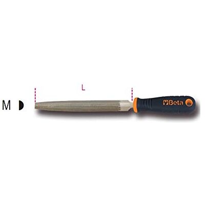 Lima Beta 1719BMA6/M - Medio redondo, 150mm, Mango antideslizante - Lima Lima Beta 1719BMA6/M - Medio redondo, 150mm, Mango antideslizante - Lima