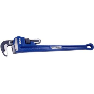 IRWIN Llave de tubo de agarre de tornillo de banco, hierro fundido, SAE, mandíbula de 3 pulgadas, 24 pulgadas de longitud (), azul IRWIN Llave de tubo de agarre de tornillo de banco, hierro fundido, SAE, mandíbula de 3 pulgadas, 24 pulgadas de longitud (), azul