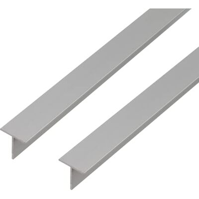 Alberts GAH- 464899 Perfil en T de aluminio, 1000 x 35 x 35 mm, natural, juego de 2 Alberts GAH- 464899 Perfil en T de aluminio, 1000 x 35 x 35 mm, natural, juego de 2