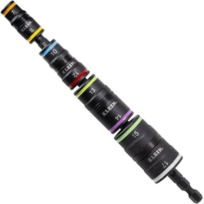KLEIN TOOLS Juego de vasos impact 8 en 1 métricos Medidas 7 8 10 12 13 14 15 17 mm Herramienta profesional para atornilladores de impacto KLEIN TOOLS Juego de vasos impact 8 en 1 métricos Medidas 7 8 10 12 13 14 15 17 mm Herramienta profesional para atornilladores de impacto