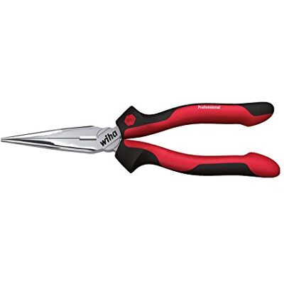 Wiha Alicates de boca semi-redonda Professional con filo de corte, con forma recta 200 mm (26722) Wiha Alicates de boca semi-redonda Professional con filo de corte, con forma recta 200 mm (26722)