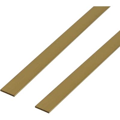 Alberts GAH- 471323 Barra plana de latón de calidad premium, longitud 1 m, ancho 10 mm, juego de 2 Alberts GAH- 471323 Barra plana de latón de calidad premium, longitud 1 m, ancho 10 mm, juego de 2
