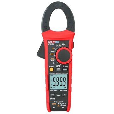 Uni-T Serie UT219 Professional Abrazadera Metro con IP65, 600A AC, 600 V AC/DC, 10Hz-10MHz, -40°C-1000° C/-40°F-1832° F Uni-T Serie UT219 Professional Abrazadera Metro con IP65, 600A AC, 600 V AC/DC, 10Hz-10MHz, -40°C-1000° C/-40°F-1832° F