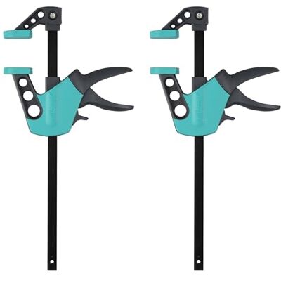 wolfcraft Easy Pinzas compactas para trabajos de filigrana (2 unidades, alcance de 75 mm, fuerza de sujeción de 90 kg, envergadura de 300 mm, fabricado en Europa) wolfcraft Easy Pinzas compactas para trabajos de filigrana (2 unidades, alcance de 75 mm, fuerza de sujeción de 90 kg, envergadura de 300 mm, fabricado en Europa)